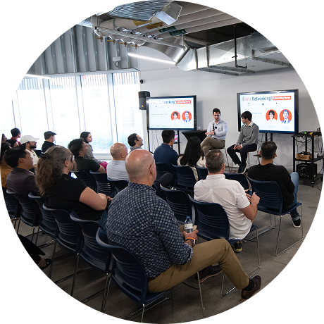 Audience engaging during a live event panel